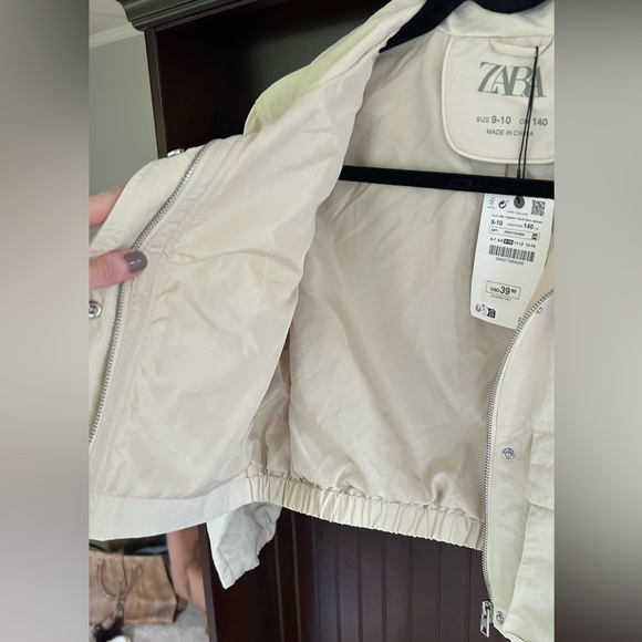 NWT ZARA Kids Lightweight Utility Cargo Jacket Neutral Layer Casual | Size 9-10 - Picture 8 of 14